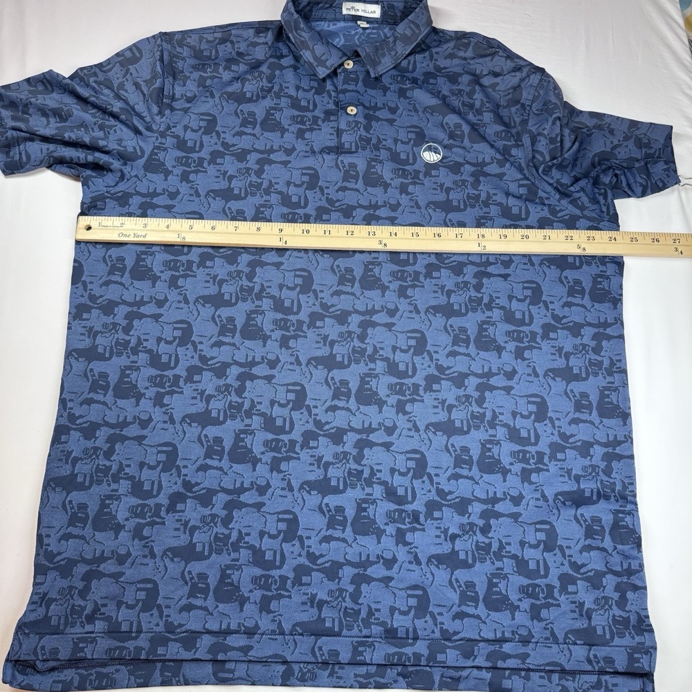 Peter Millar Guitar Jacquard Print Performance Polo Shirt Mens XL Musician READ - Picture 6 of 10